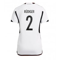 Germany Antonio Rudiger #2 Replica Home Shirt Ladies World Cup 2022 Short Sleeve